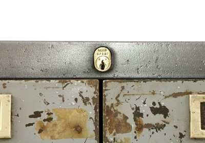 Lot 267 - An industrial steel cabinet of twenty drawers
