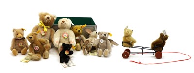 Lot 231 - A collection of seven Steiff teddy bears