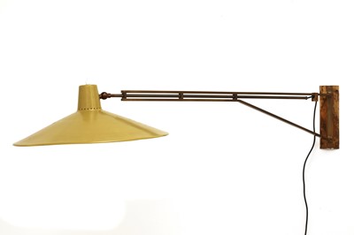 Lot 492 - An Italian adjustable brass wall light
