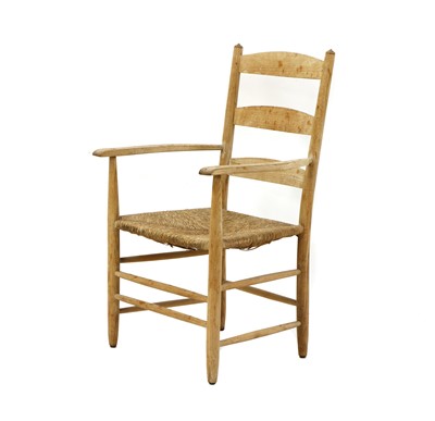 Lot 225 - A Neville Neal 'Bedales' oak chair