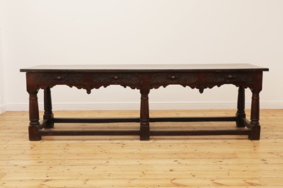 Lot 725 - A Charles I oak refectory table