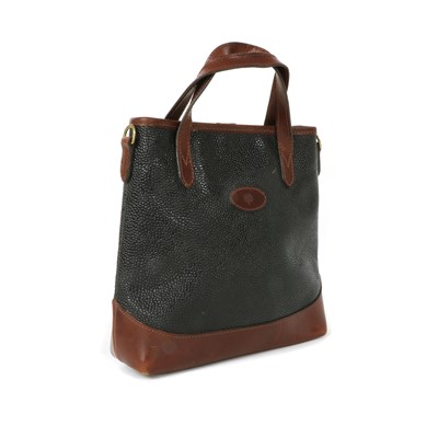 Mulberry Black Leather Scotchgrain Saddle Bag Small Shoulder