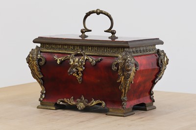 Lot 616 - A tortoiseshell and gilt-bronze casket