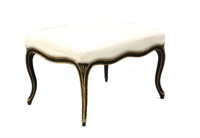 Lot 470 - A Victorian ebonised stool