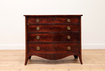 Lot 799 - A George lll mahogany serpentine chest of drawers