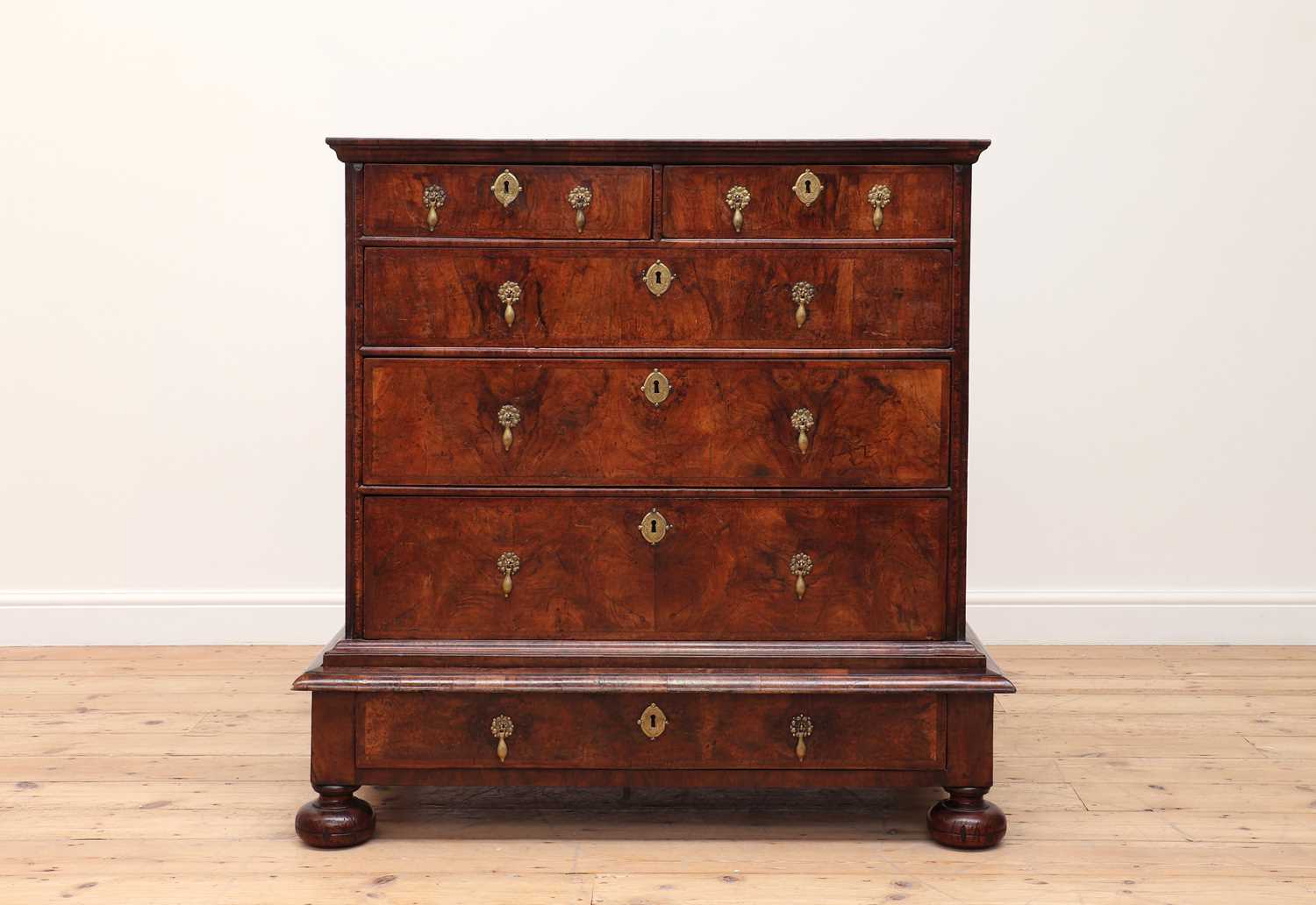 Lot 151 - A George I-style walnut chest on stand