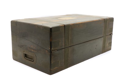Lot 145 - A 19th century brass bound coromandel writing box