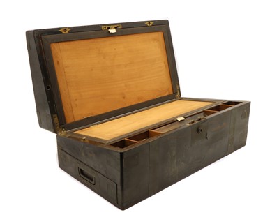 Lot 145 - A 19th century brass bound coromandel writing box