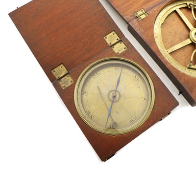 Lot 230 - A Troughton brass dial and compass