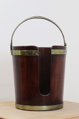 Lot 153 - A George III mahogany plate bucket
