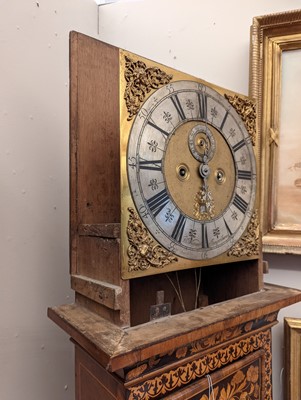 Lot 351 - A marquetry and walnut eight-day longcase clock by Thomas Wentworth 'Junier', Sarum