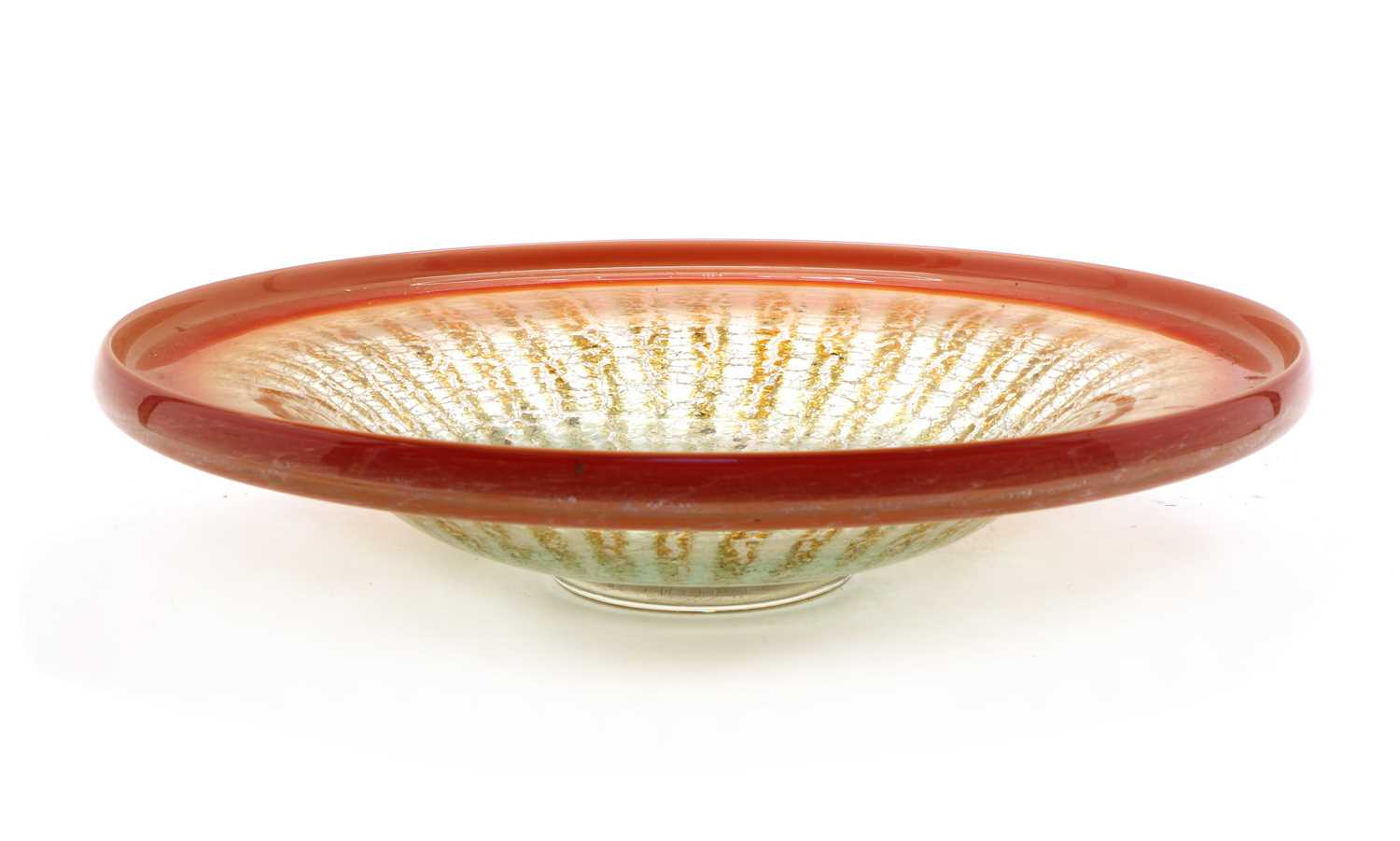 Lot 140 - A WMF Karl Wiedmann Ikora glass bowl