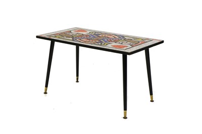 Lot 424 - A 'Jack of Hearts' mosaic coffee table