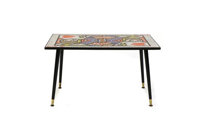 Lot 424 - A 'Jack of Hearts' mosaic coffee table