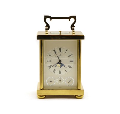 Lot 203 - A modern brass carriage clock