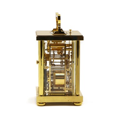 Lot 203 - A modern brass carriage clock