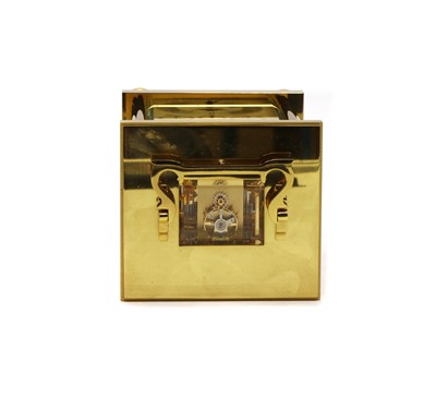 Lot 203 - A modern brass carriage clock