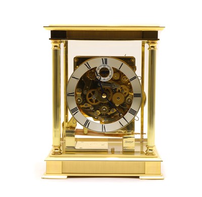 Lot 201 - A modern German brass mantel clock