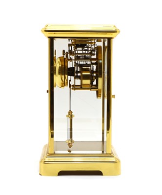 Lot 123 - A modern brass four glass mantel clock