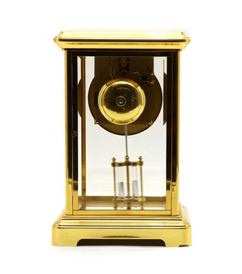 Lot 123 - A modern brass four glass mantel clock