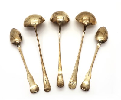Lot 63 - Two George III King’s pattern silver serving spoons