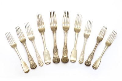 Lot 41 - Six Victorian Old English pattern silver forks