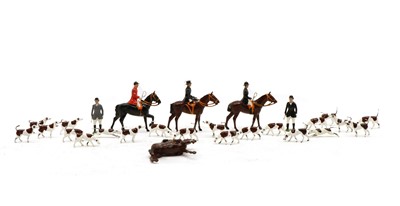 Lot 249 - A Britains painted lead hunting group