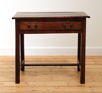 Lot 420 - A George III oak side table