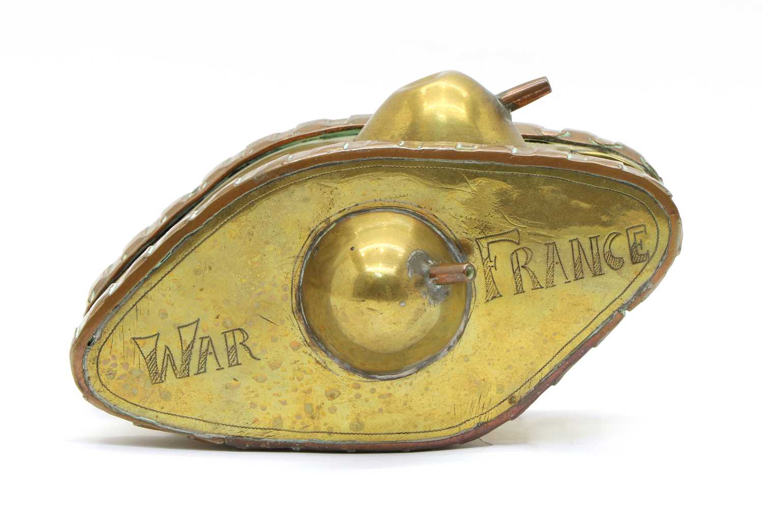 Lot 257 - A WWl trench art tank