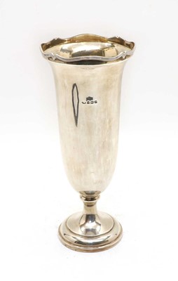Lot 62 - A silver footed vase
