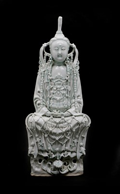 Lot 149 - A Chinese qingbai-glazed Guanyin