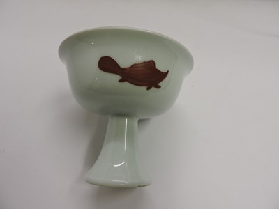 Lot 171 - A Chinese stem bowl