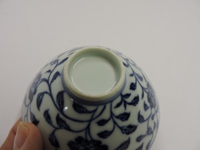 Lot 170 - A Chinese blue and white tea bowl
