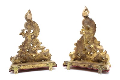 Lot 313 - A pair of 19th century giltwood wall brackets