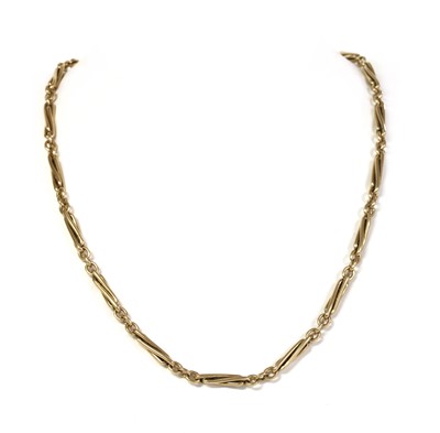 Lot 310 - A 9ct gold necklace and bracelet suite, by Charles Green & Sons