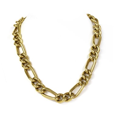 Lot 295 - An Italian gold hollow link necklace, by Nicolis Cola