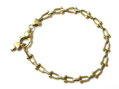 Lot 351 - An 18ct two colour gold bracelet