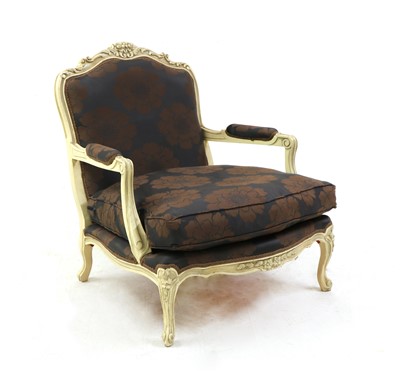 Lot 477 - A Louis XV style fauteuil