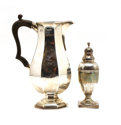 Lot 55 - An Edwardian silver footed jug