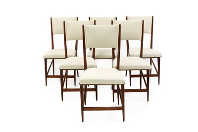 Lot 501 - A set of six teak dining chairs