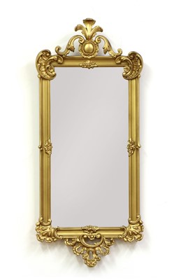 Lot 492 - A Louis XVI style giltwood pier mirror