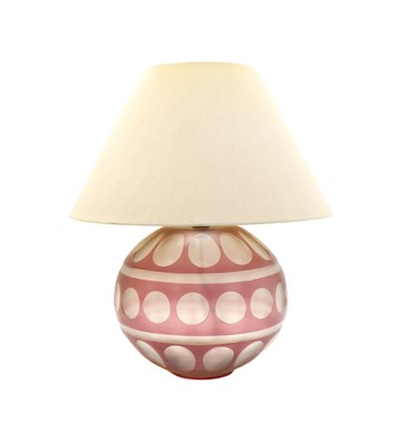 Lot 353 - An Art Deco-style cased glass globe lamp