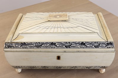 Lot 27 - An Anglo-Indian ivory tea caddy