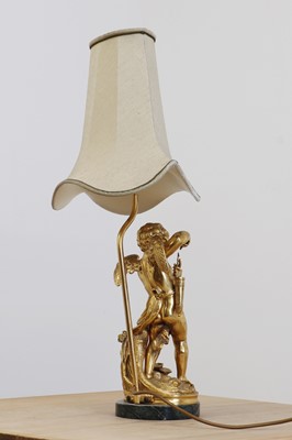 Lot 155 - An ormolu table lamp