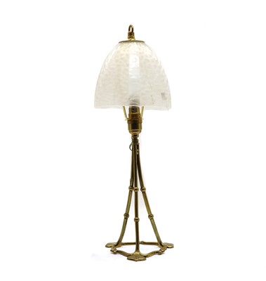 Lot 254 - A brass table lamp