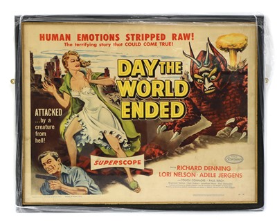 Lot 391 - A framed poster titled Day the World Ended