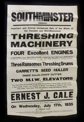 Lot 373 - A poster advertising the sale of the 'Estate of Mr Walter Robinson'