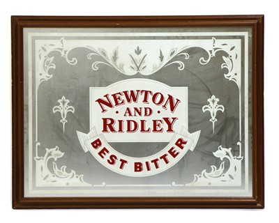 Lot 386 - A framed silvered advertising panel