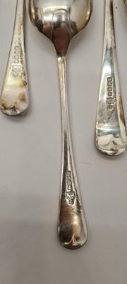 Lot 43 - An oak cased canteen of silver plated cutlery