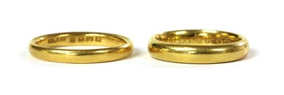 Lot 150 - Two 22ct gold wedding rings